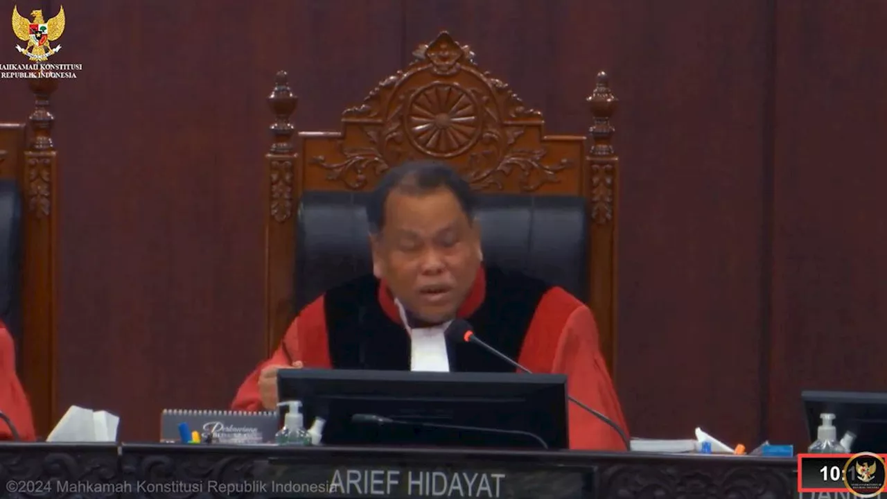 Dissenting Opinion Hakim MK Arief Hidayat: Terjadi Pelanggaran Pemilu Terstruktur Sistematis