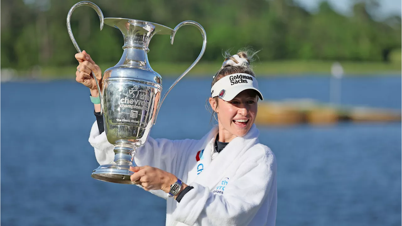 Nelly Korda ties LPGA Tour record for consecutive wins with Chevron Championship triumph