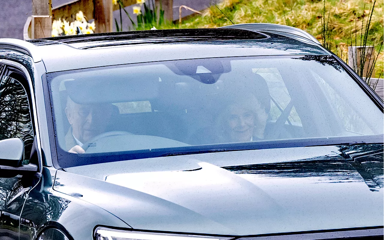 King Charles and Queen Camilla seen going to church for late Queen Elizabeth's 98th birthday