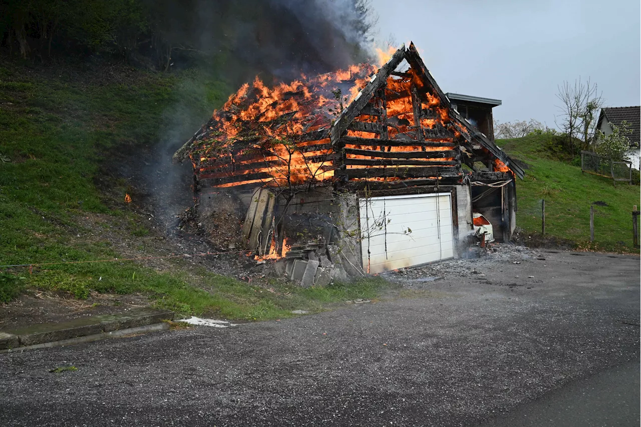 Sargans SG: Stall in Vollbrand geraten