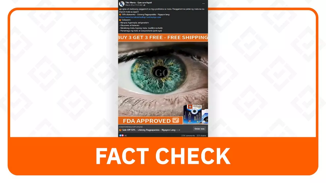 FACT CHECK: ‘Cure’ for eye conditions not approved by Doc Willie Ong, FDA