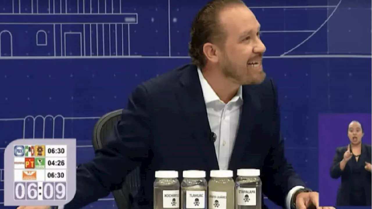 VIDEO Segundo Debate Chilango: Taboada invita a Brugada a bañarse con agua contaminada de la CDMX