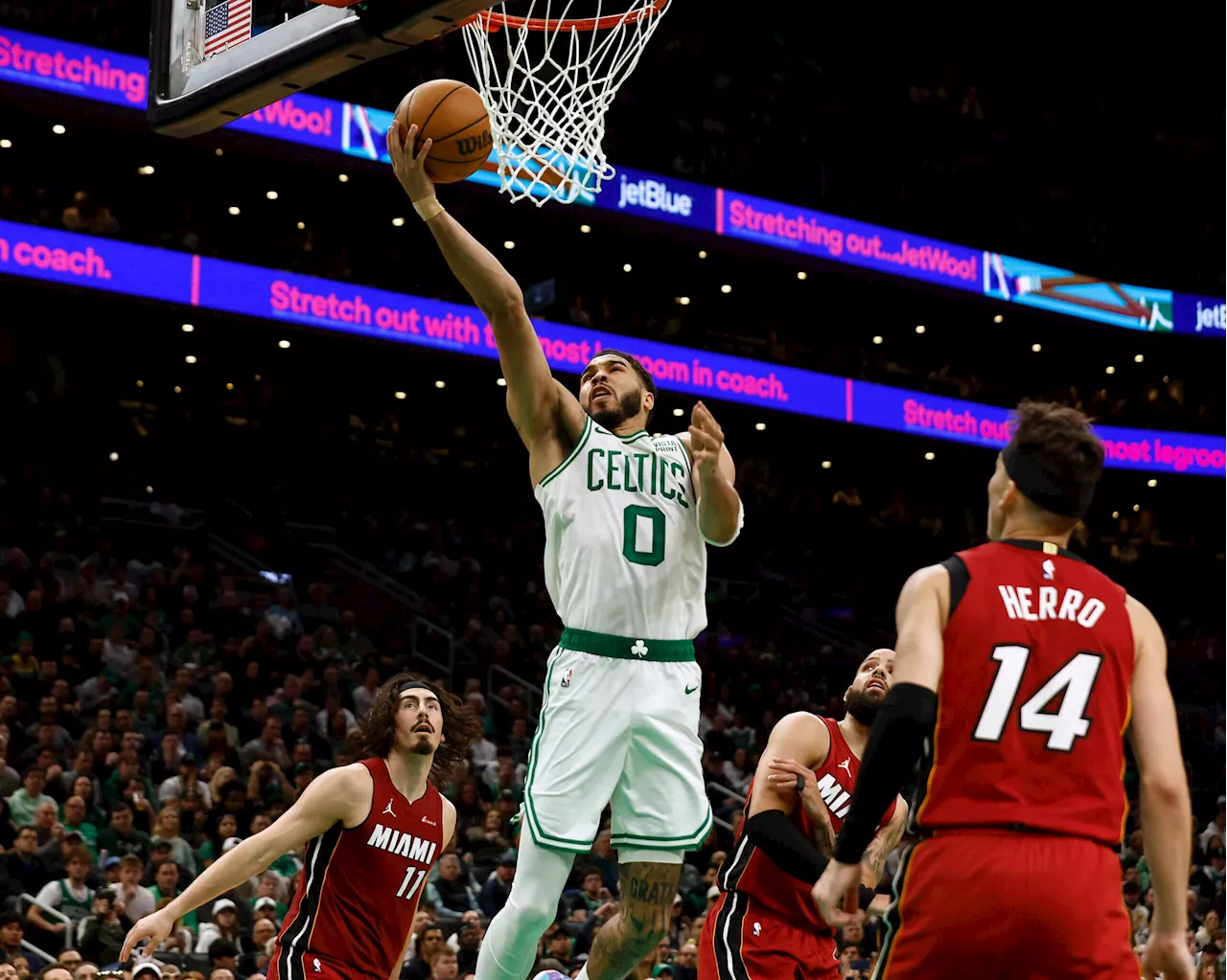 Celtics, led by Jayson Tatum, refuse to let Heat disrupt their game