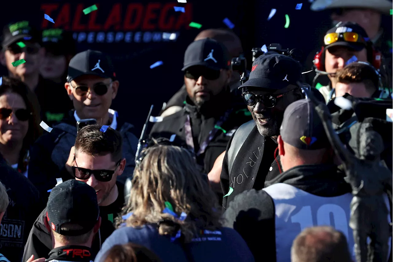 Michael Jordan celebrates his NASCAR team’s win at Talladega: ‘I love it’