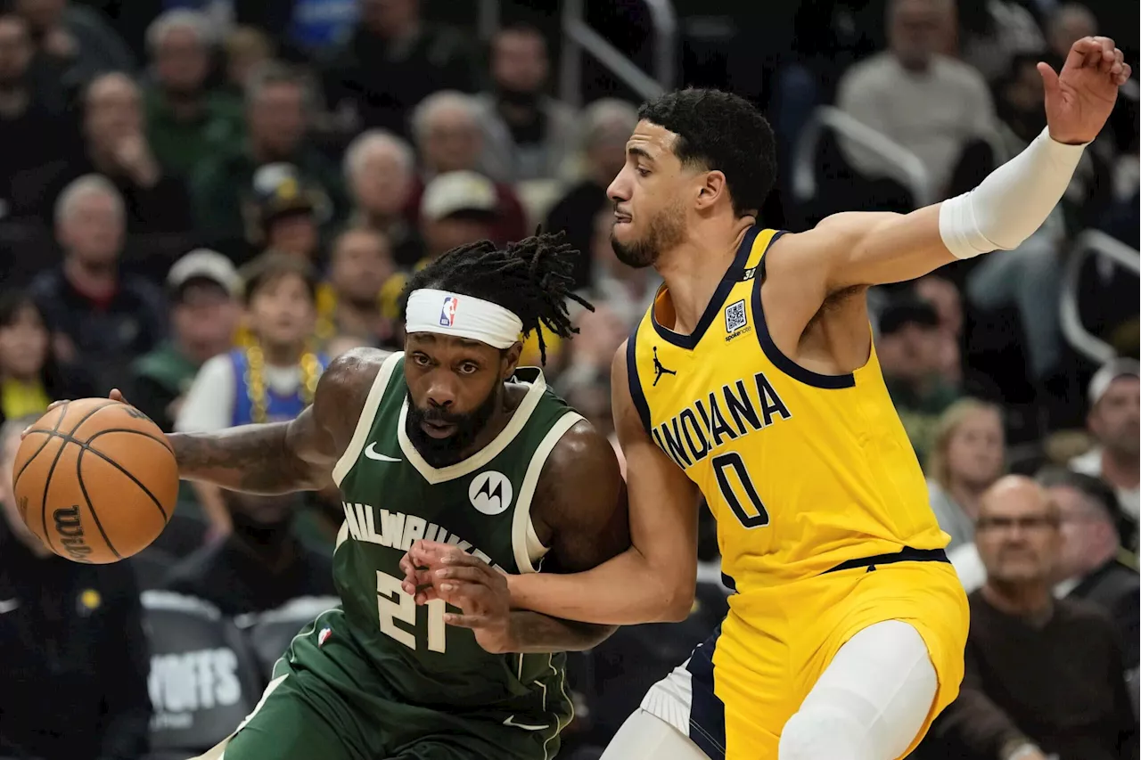 Young Pacers get early wake-up call from veteran Bucks in Game 1