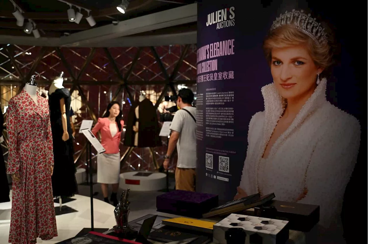 Princess Diana’s dresses on display in Hong Kong ahead of auction