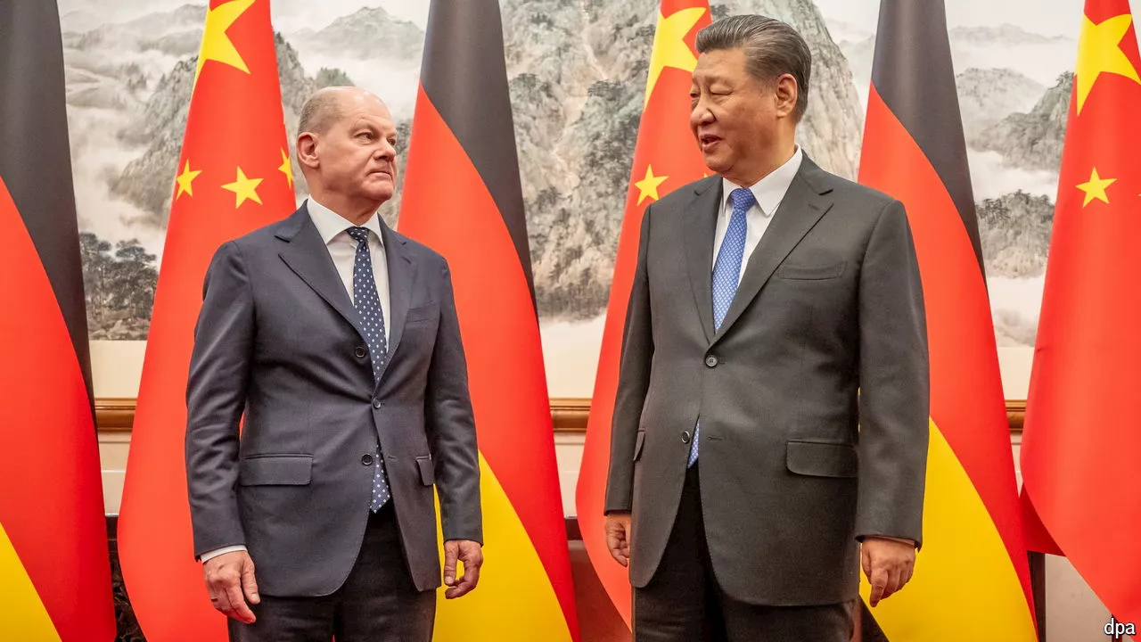 The German chancellor’s awkward meeting with China’s boss