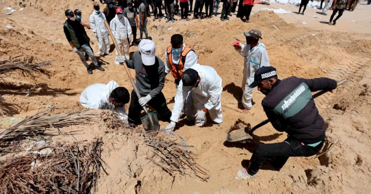 Over 280 bodies found in mass grave at hospital in Gaza’s Khan Younis