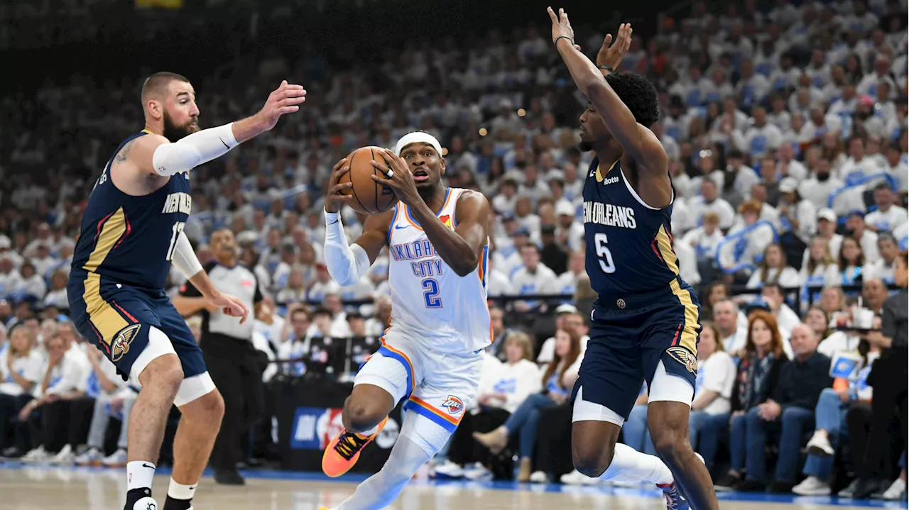 Gilgeous-Alexander scores 28 points as top-seeded Thunder edge Pelicans in Game 1