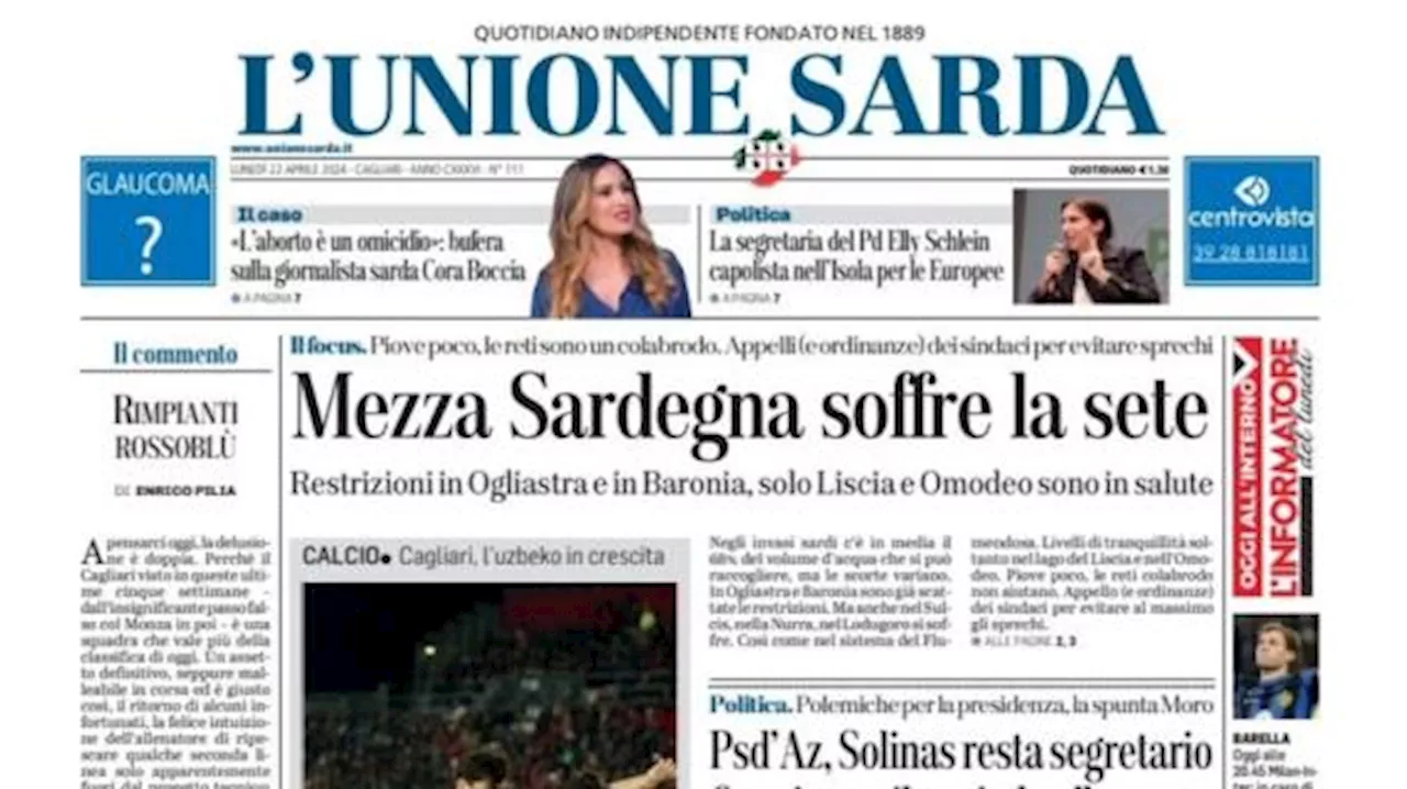 L'Unione Sarda: 'Cagliari, sprint salvezza con uno Shomurodov in più'