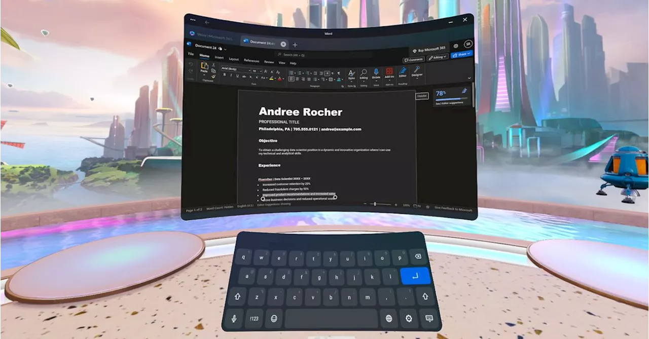Quest owners can use Microsoft Word in VR, but do you really want to?