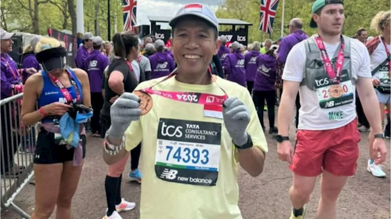 Hobi Lari, Politisi Golkar Misbakhun Capai Finis di London Marathon 2024