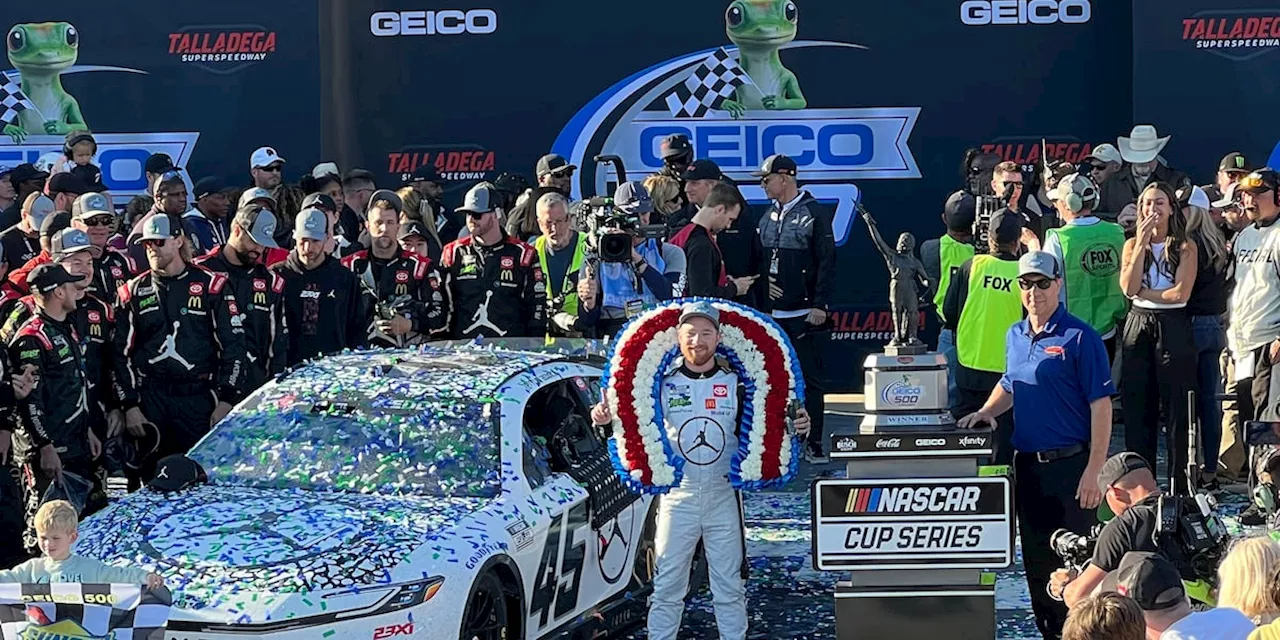 Tyler Reddick survives last lap chaos and wins at Talladega