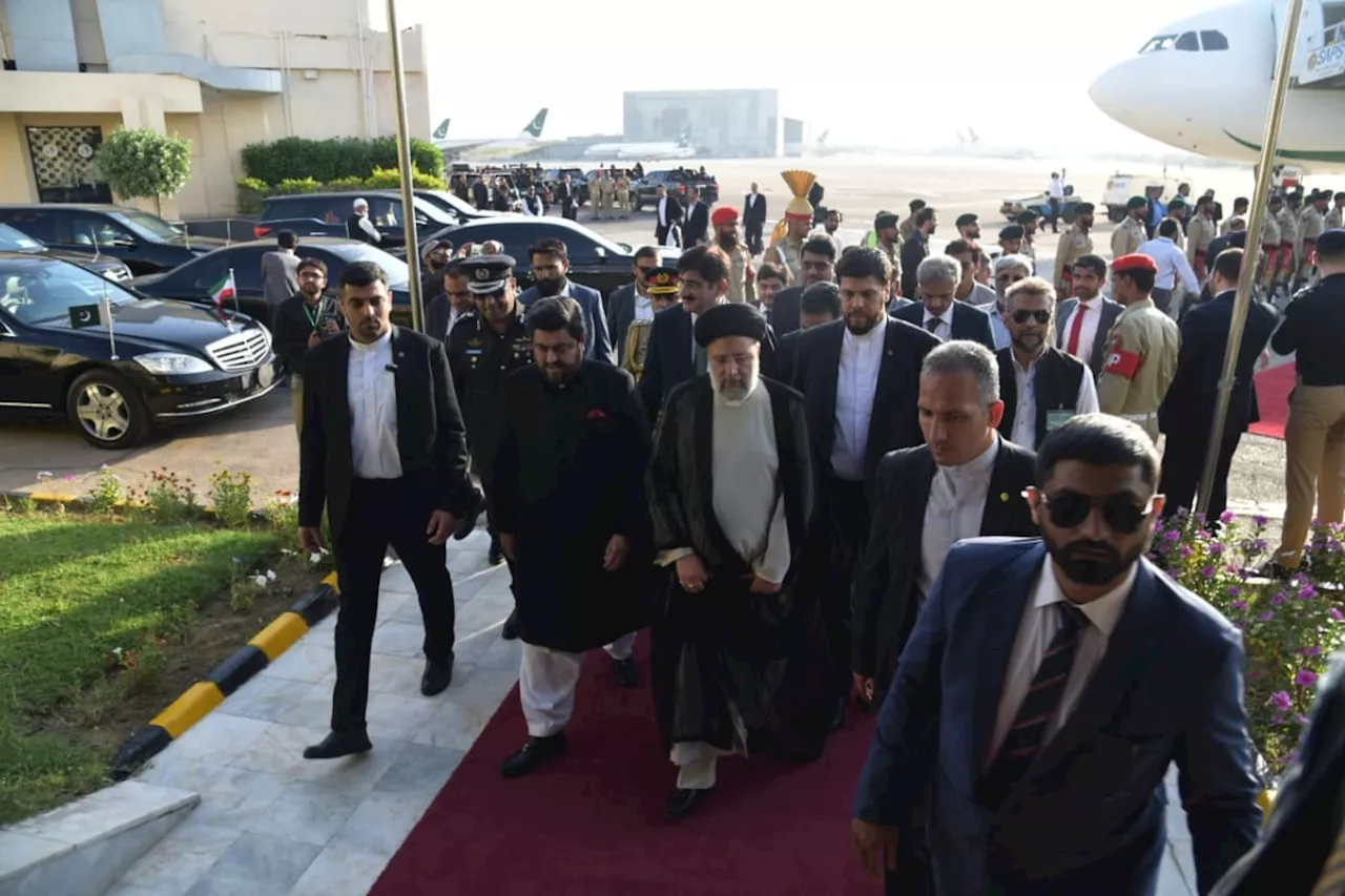 President Raisi arrives in Karachi on third leg of official visit