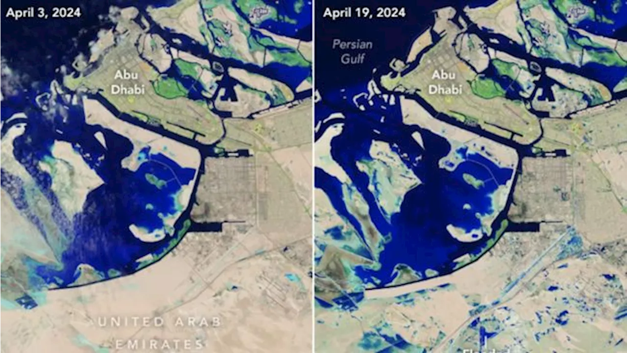 Malapetaka Guncang Dubai, Ini Foto Satelit Sebelum dan Sesudah Banjir