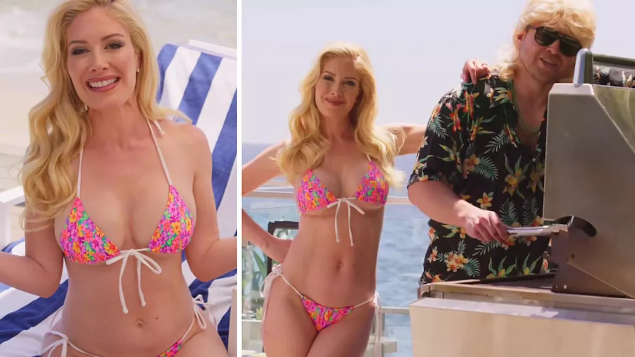 Heidi Montag shows off her incredible physique in a tiny pink bikini