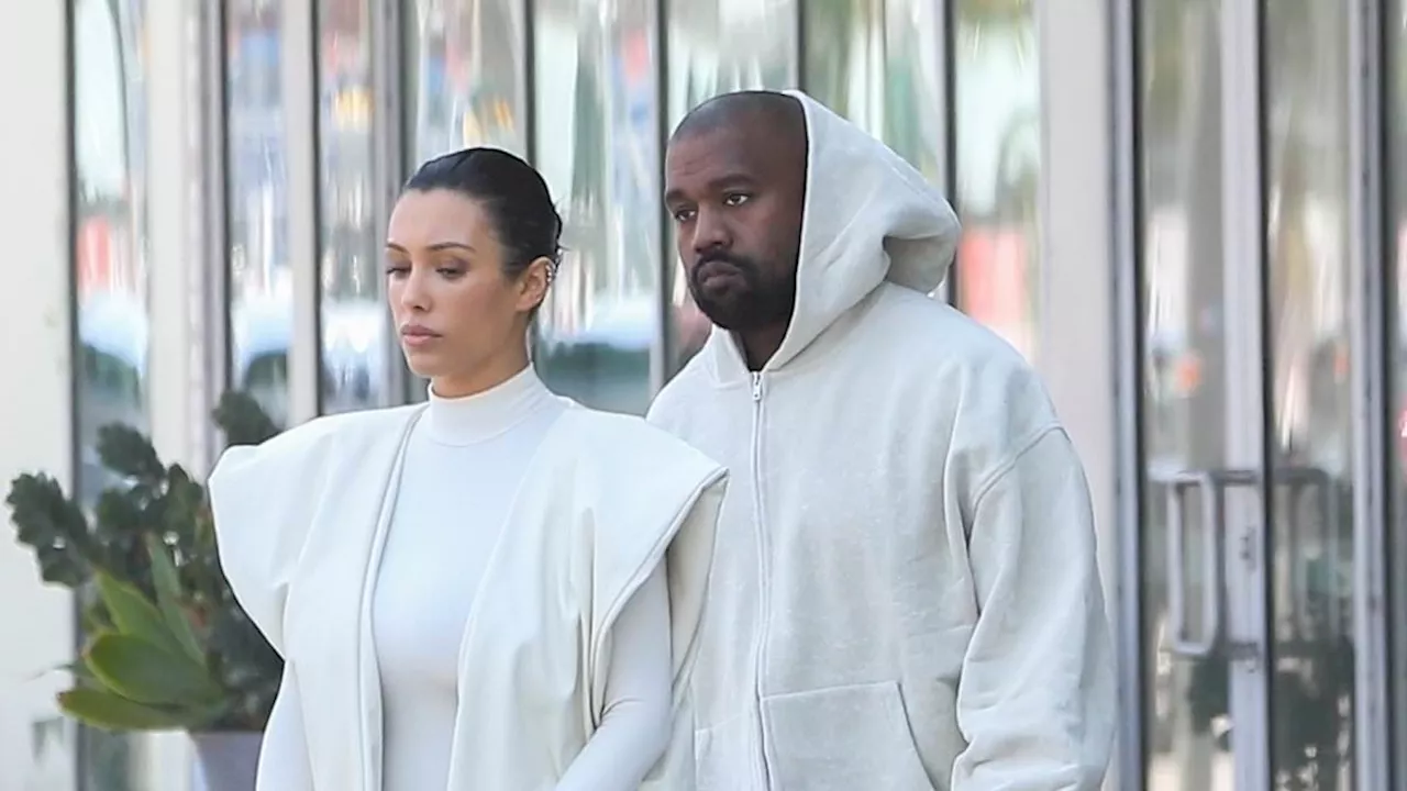 Kanye West and leggy wife Bianca Censori match in edgy cream ensembles