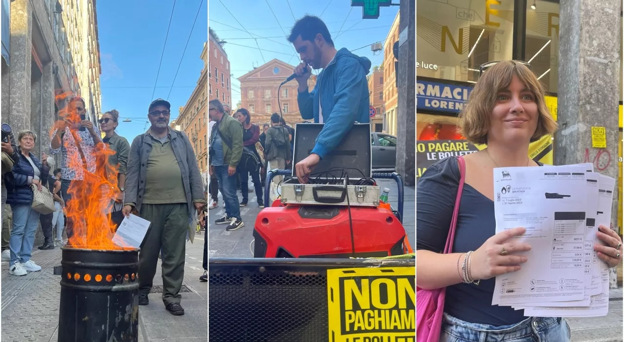 Bollette bruciate in piazza, da Bologna a Roma fino Milano: proteste in tutta Italia