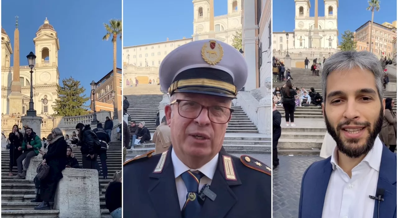 Piazza di Spagna, perché è vietato sedersi? La spiegazione dei vigili urbani