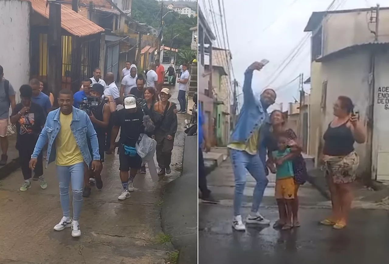 Campeão do 'BBB 24', Davi visita comunidade onde viveu em Salvador; vídeo