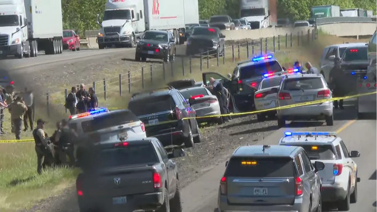 Washington 1-year-old found safe in Oregon after murder suspect shoots self along I-5