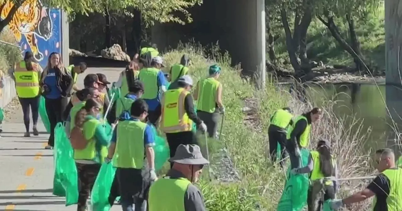 'Trash Punx' bring energy to Earth Day cleanup of San Jose's Guadalupe River Park