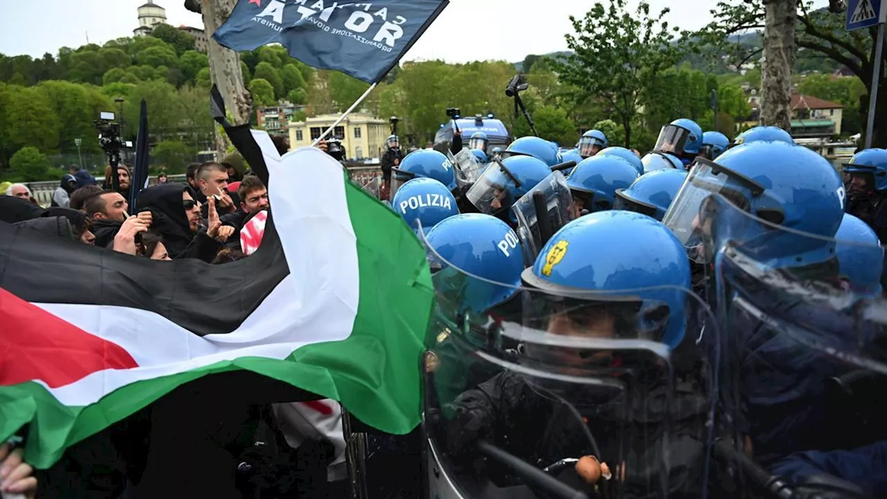 Corteo pro Palestina a Torino, 6 tra feriti e contusi tra manifestanti e forze dell'ordine