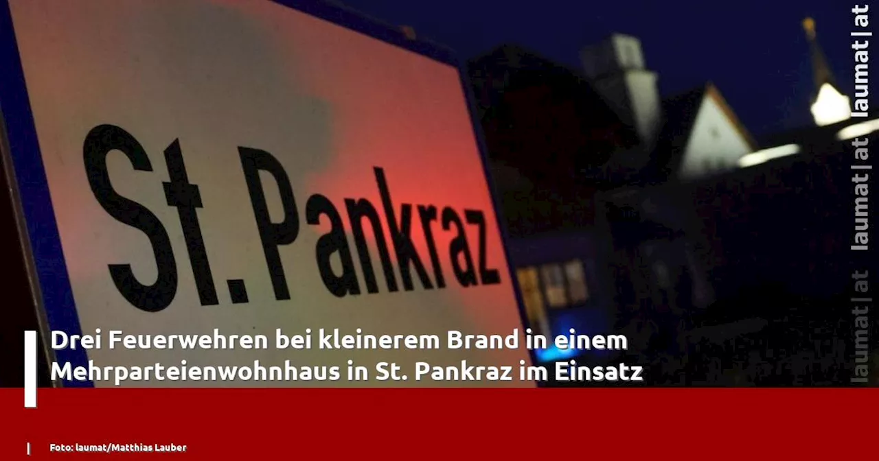 Drei Feuerwehren bei kleinerem Brand in einem Mehrparteienwohnhaus in St. Pankraz im Einsatz