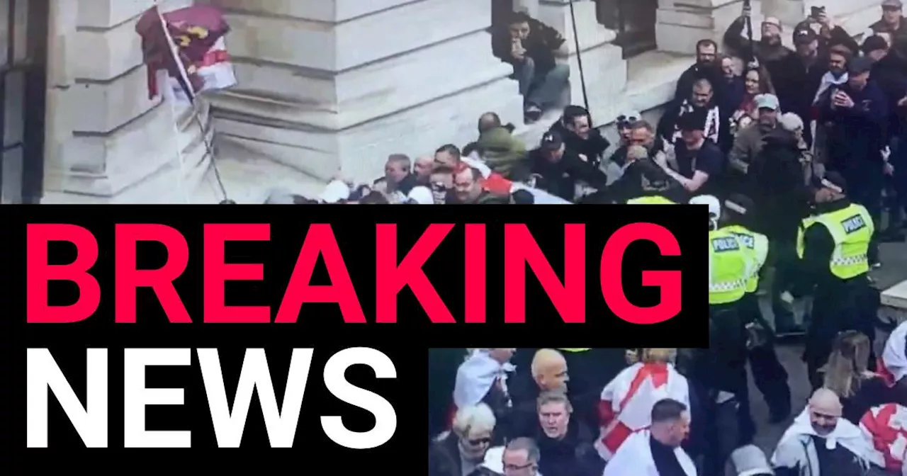 St George’s Day London march sees chaos as protesters clash with police