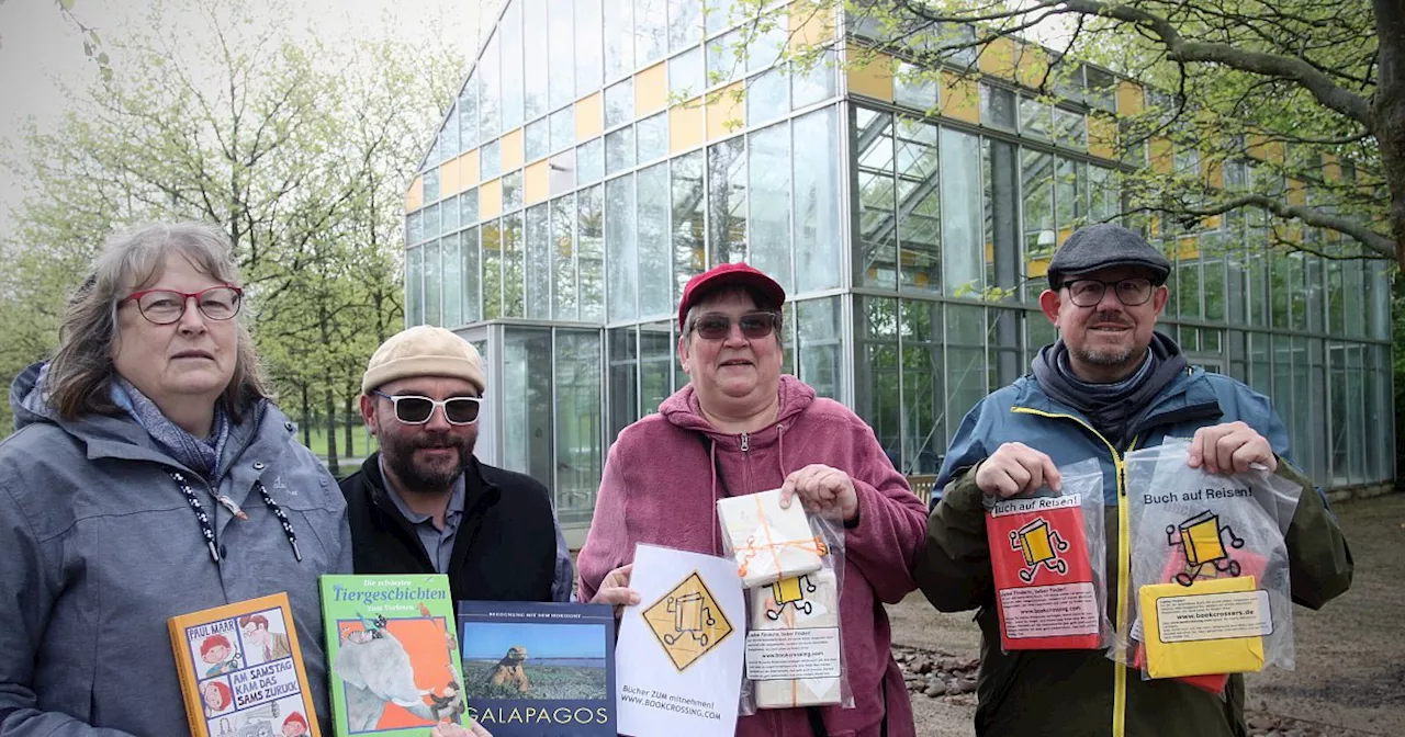 Bookcrosser machen die Aqua Magica in Löhne und Bad Oeynhausen zur Bibliothek