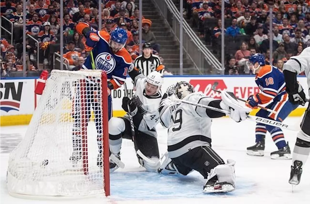 Hyman, McDavid lead Oilers to 7-4 playoff win over Kings