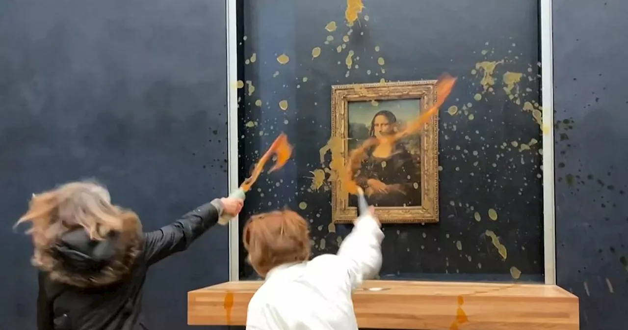 Letzte Generation: Suppen-Angriff auf die Mona-Lisa im Louvre​