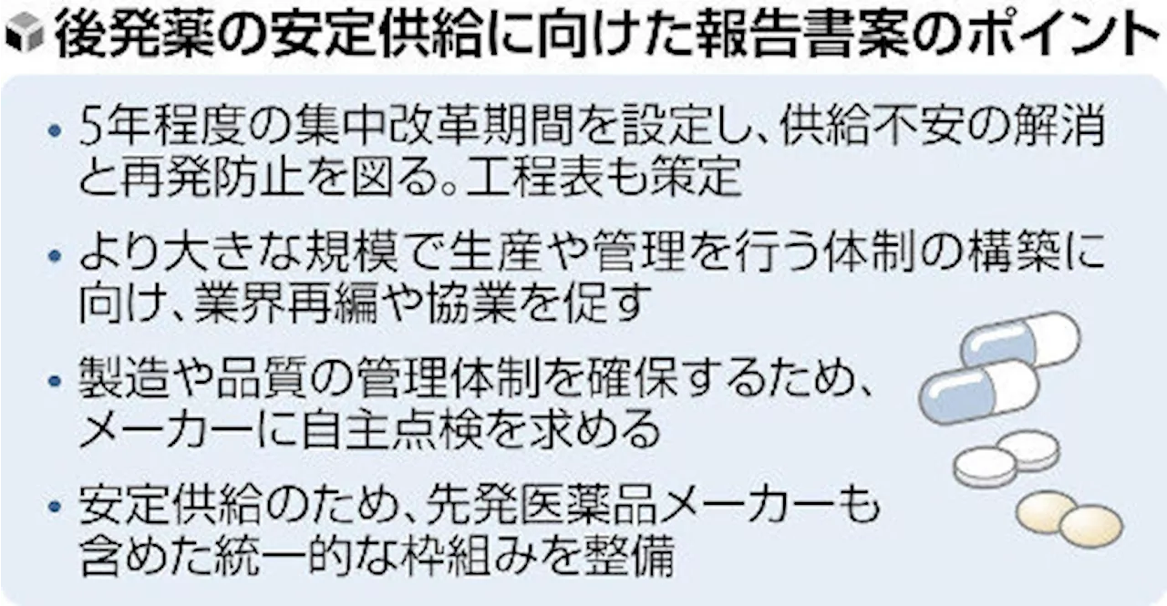 ジェネリック薬の安定供給へ、集中期間５年で業界再編促す…政府会議が報告案（2024年4月24日）｜BIGLOBEニュース