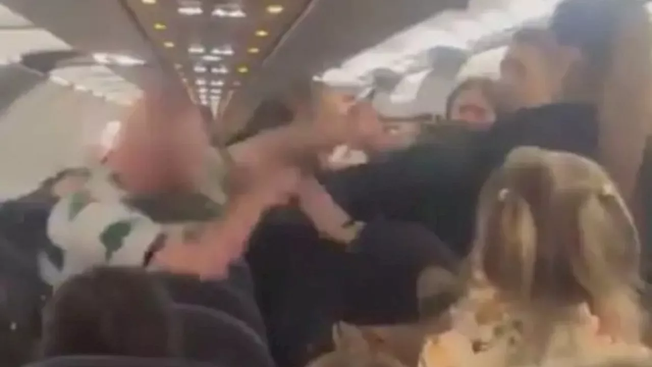 Airline passenger filmed beating flight attendants, cops