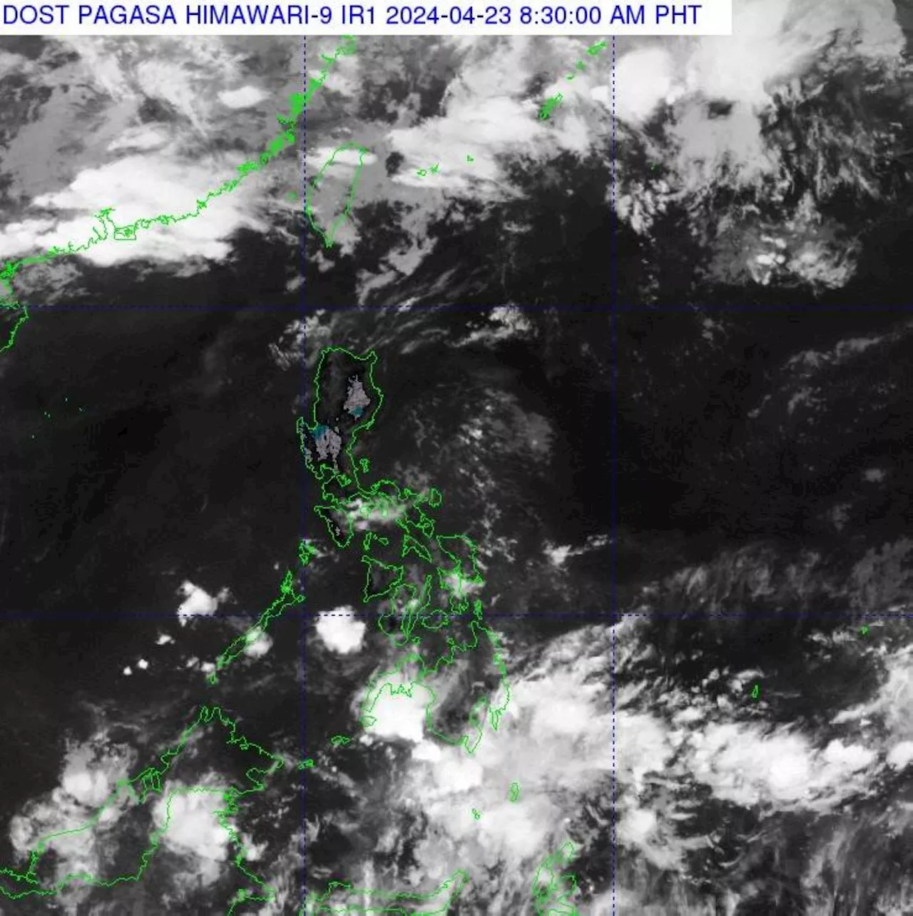 Warm weather with scattered rain in parts of PH