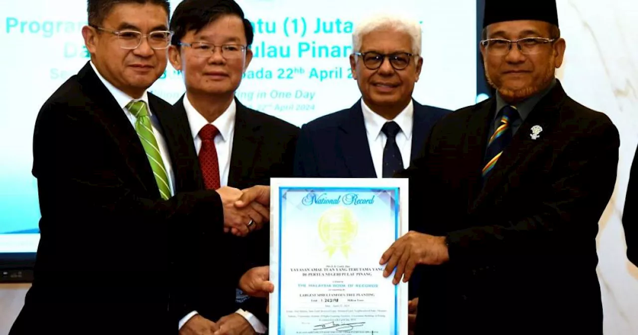 MBOR recognition for Penang ‘Planting One Million Trees in One Day’