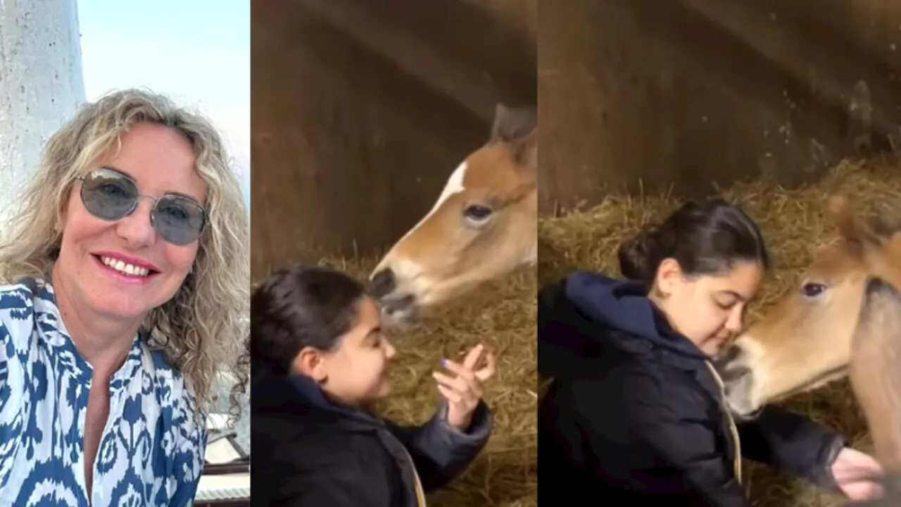 Antonella Clerici, nella casa nel bosco è nato un puledrino. L'emozionante video del primo incontro con Maelle