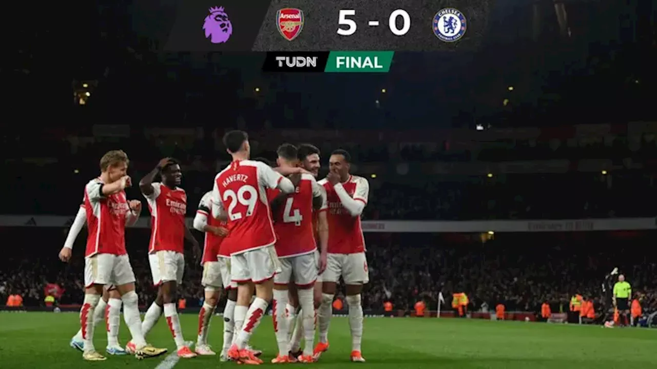 Arsenal golea al Chelsea y aún tiene oportunidad de ganar la Premier League