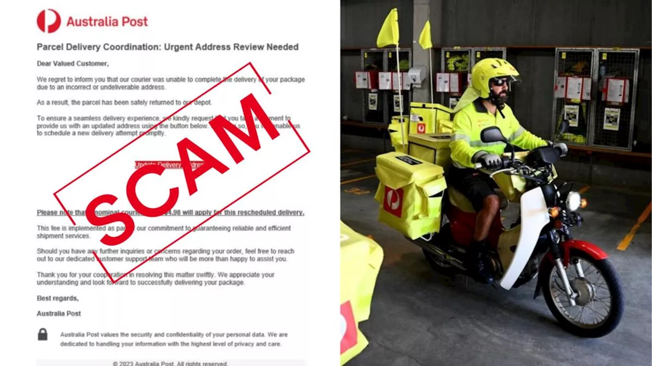 Cybercriminals posing as Australia Post demanding personal information and money in new scam email