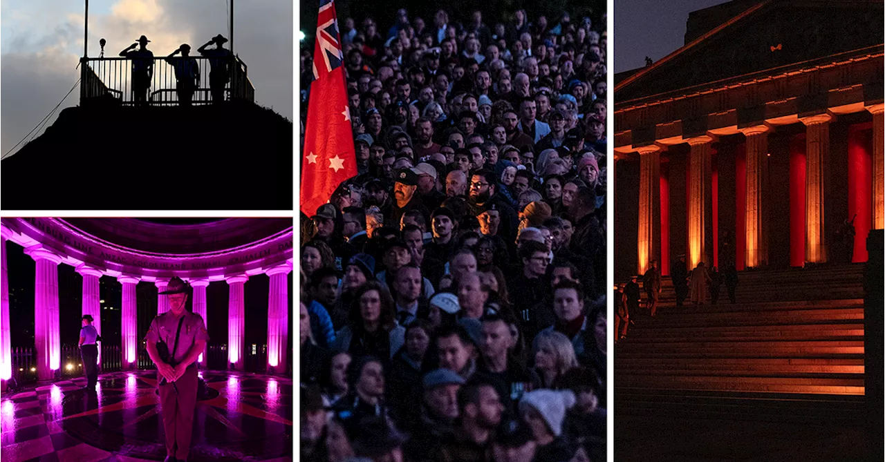 Thousands gather before dawn to commemorate Anzac Day