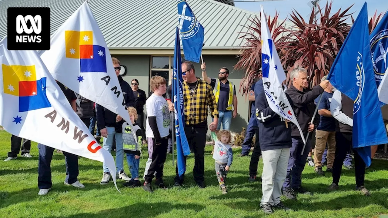 Saputo Dairy Australia workers strike at Burnie plant over pay gap with mainland employees