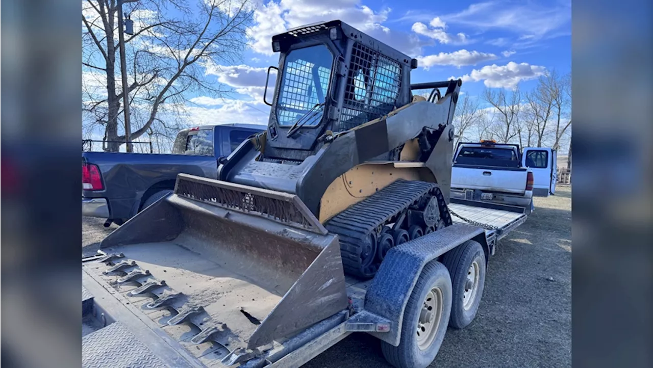 Investigation leads to recovery of stolen truck, tilt deck and skid steer