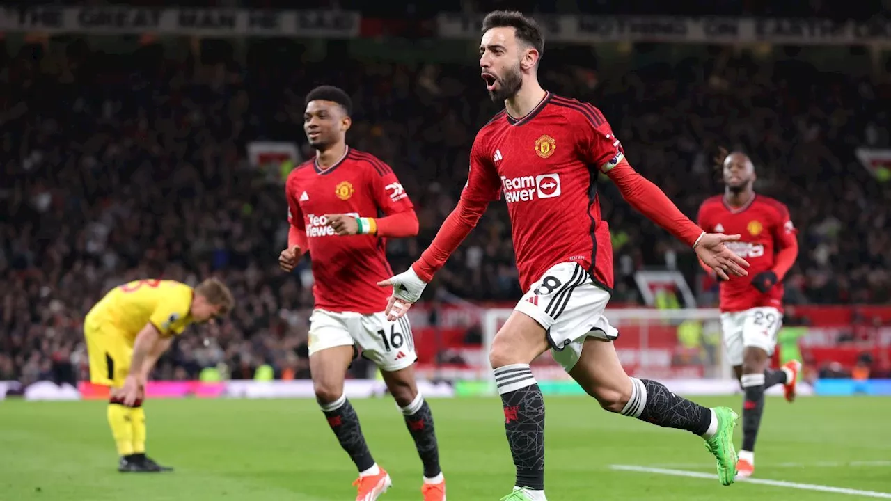 Bruno Fernandes garante virada do United sobre lanterna da Premier League