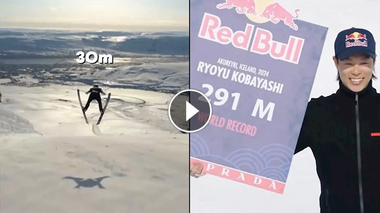 Ryoyu Kobayashi vola verso l'infinito e oltre! 291 metri: rivivi il salto record all'evento organizzato da Red Bull