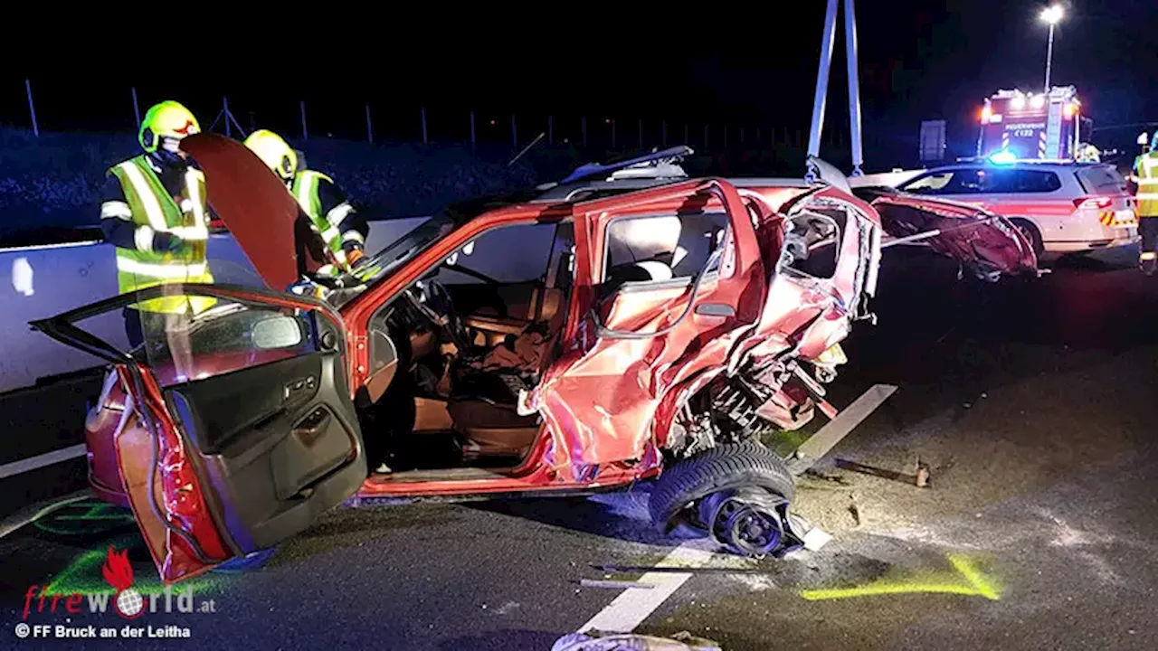 Nö: Ein Todesopfer bei Auffahrunfall auf der A4 bei Bruck an der Leitha