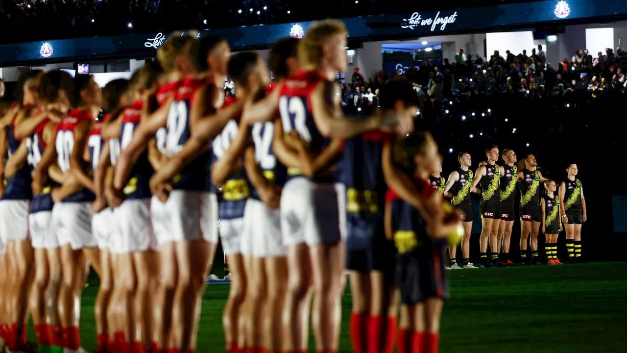 LIVE AFL: Beautiful scenes in moving Anzac ceremony before Tigers-Dees blockbuster