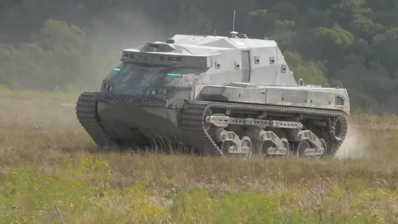 DARPA's New 12-Ton Robot Tank Has Glowing Green Eyes for Some Reason