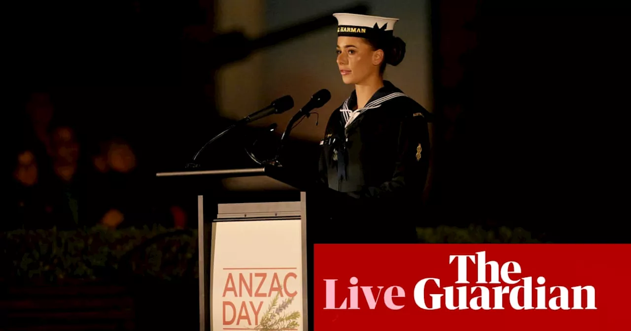 Australia news live: dawn services kick off Anzac Day as police play down terror threat