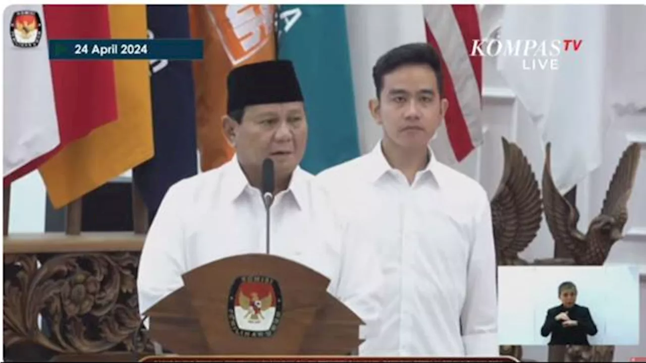 Ditetapkan Jadi Presiden Terpilih, Prabowo: Pertandingan Selesai, Rakyat Membutuhkan Pilihan