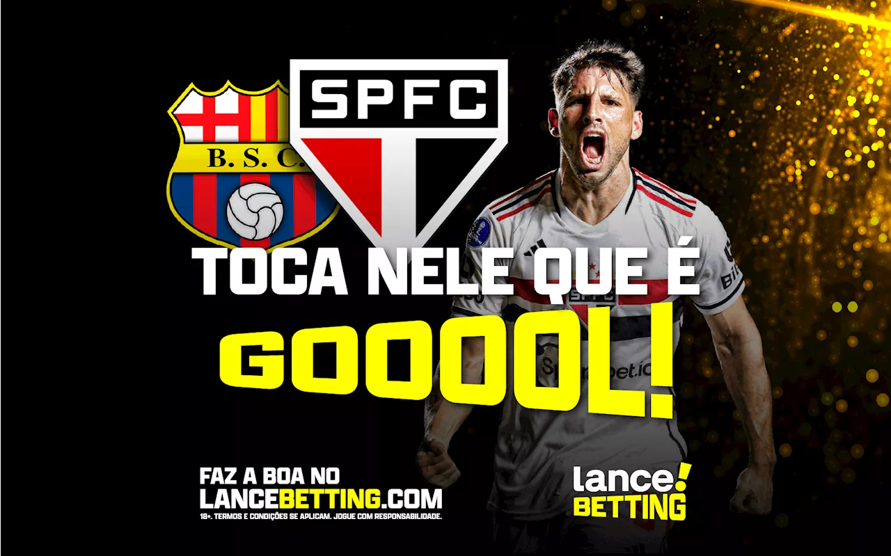 Toca nele! Aposte R$100 e ganhe R$263 para gol de Calleri a qualquer momento sobre o Barcelona-EQU